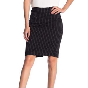 Tahari ASL Classic Black Pinstripe Skirt